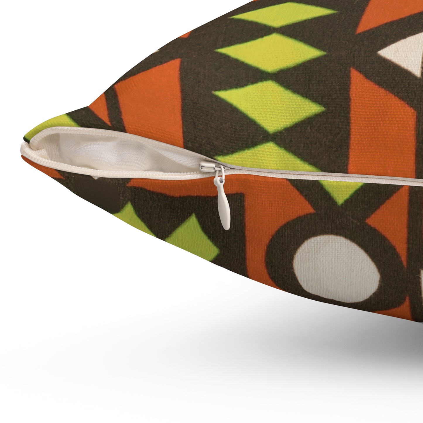 Green & Yellow Samacaca African Print Square Pillow