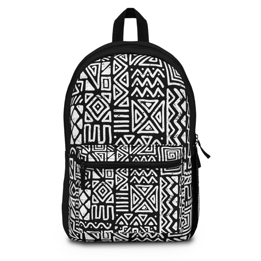 Geometric African Print Backpack