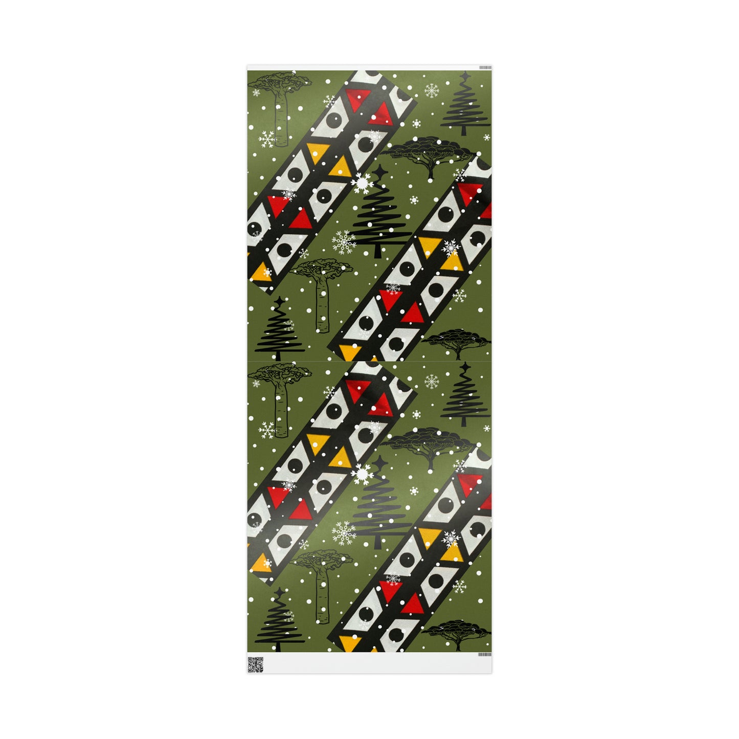 African Christmas Tree Wrapping Paper