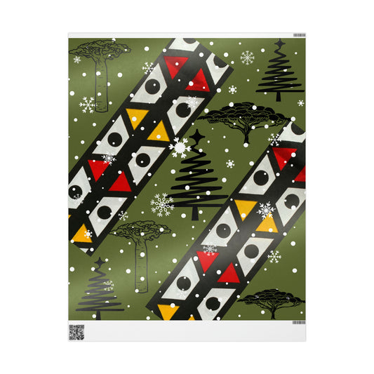 African Christmas Tree Wrapping Paper