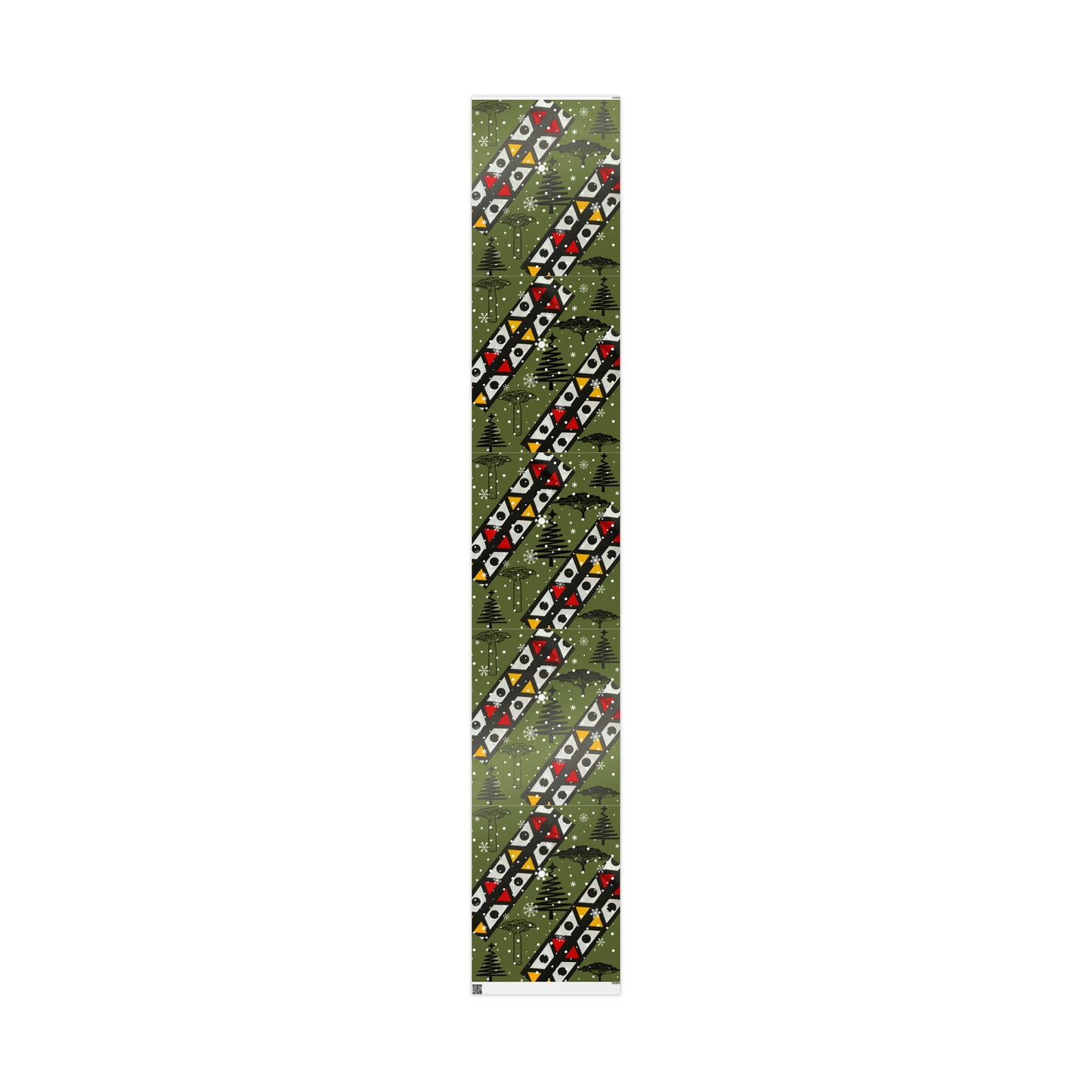 African Christmas Tree Wrapping Paper