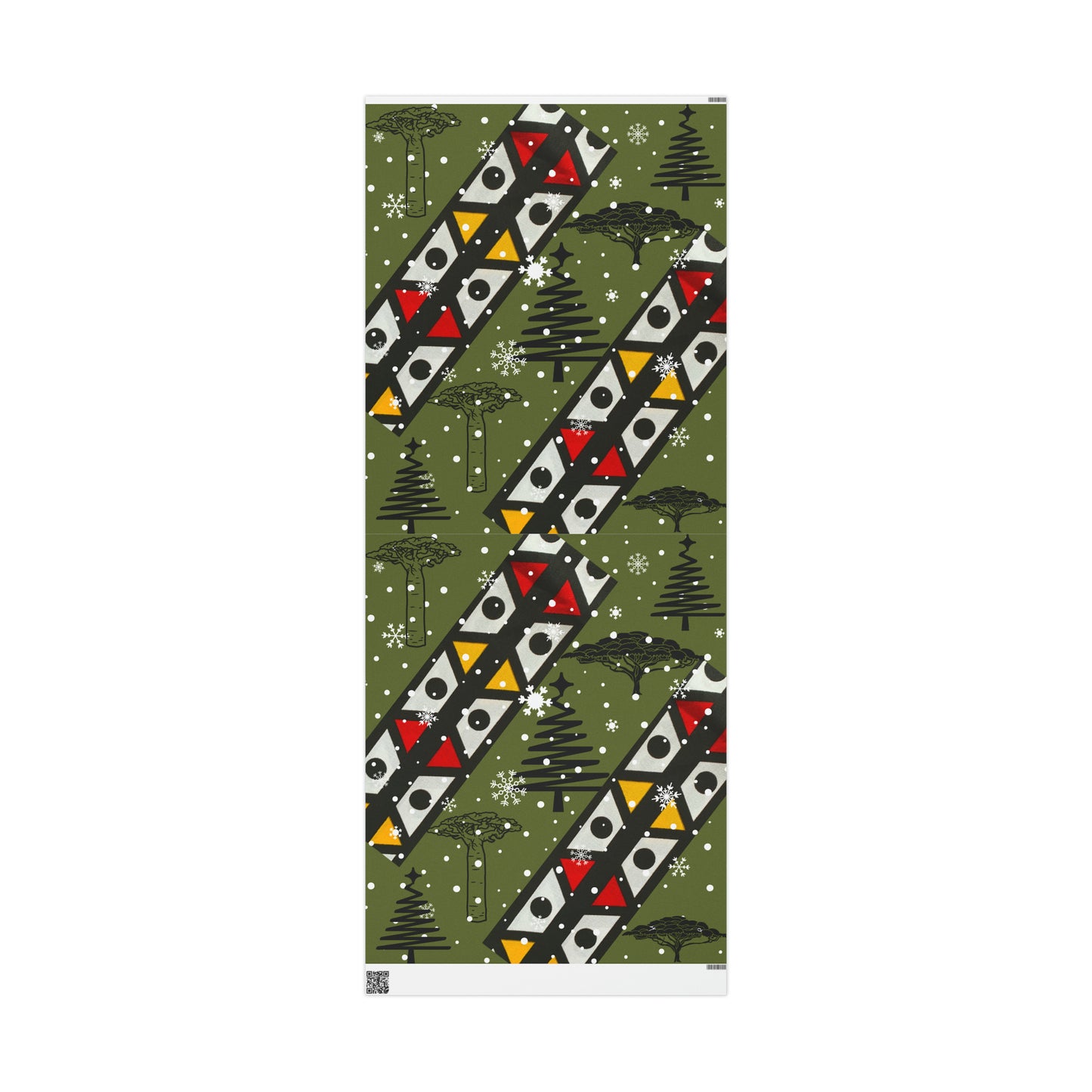 African Christmas Tree Wrapping Paper