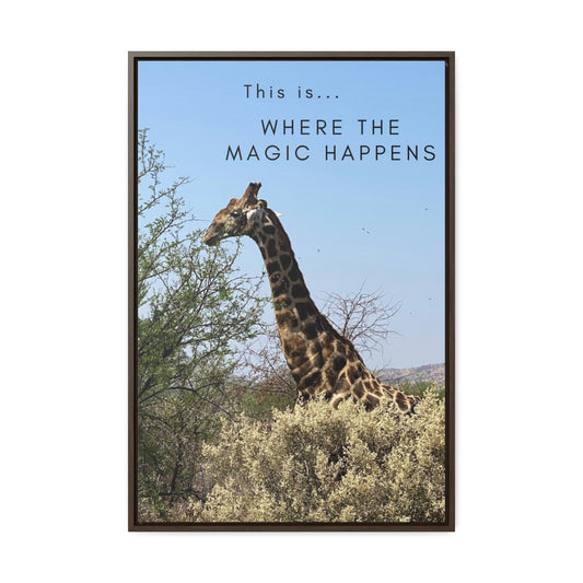 Giraffe Canvas Wrap, Wood Frame